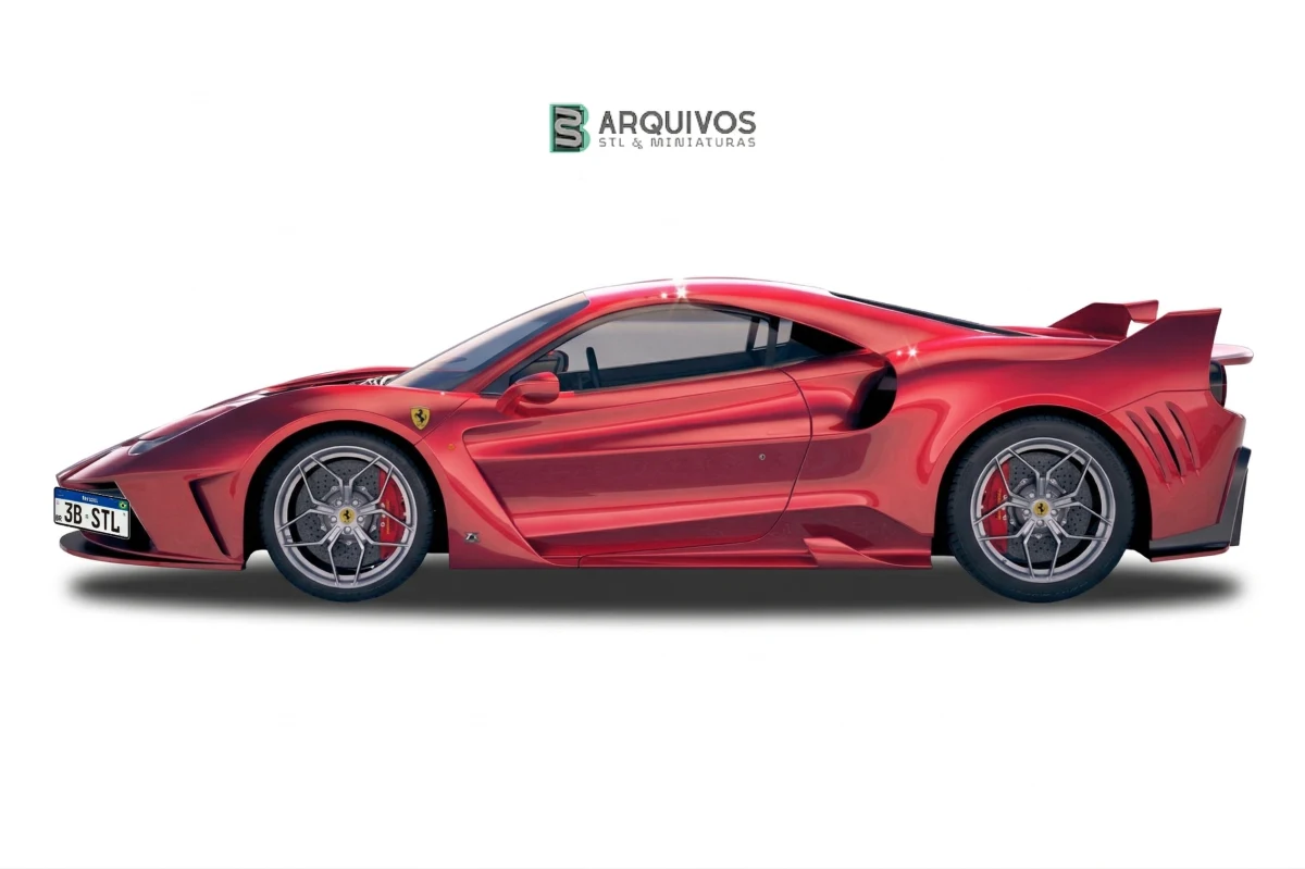 Modelo 3D STL - Ferrari 7X Design GTO Vision — foto 4